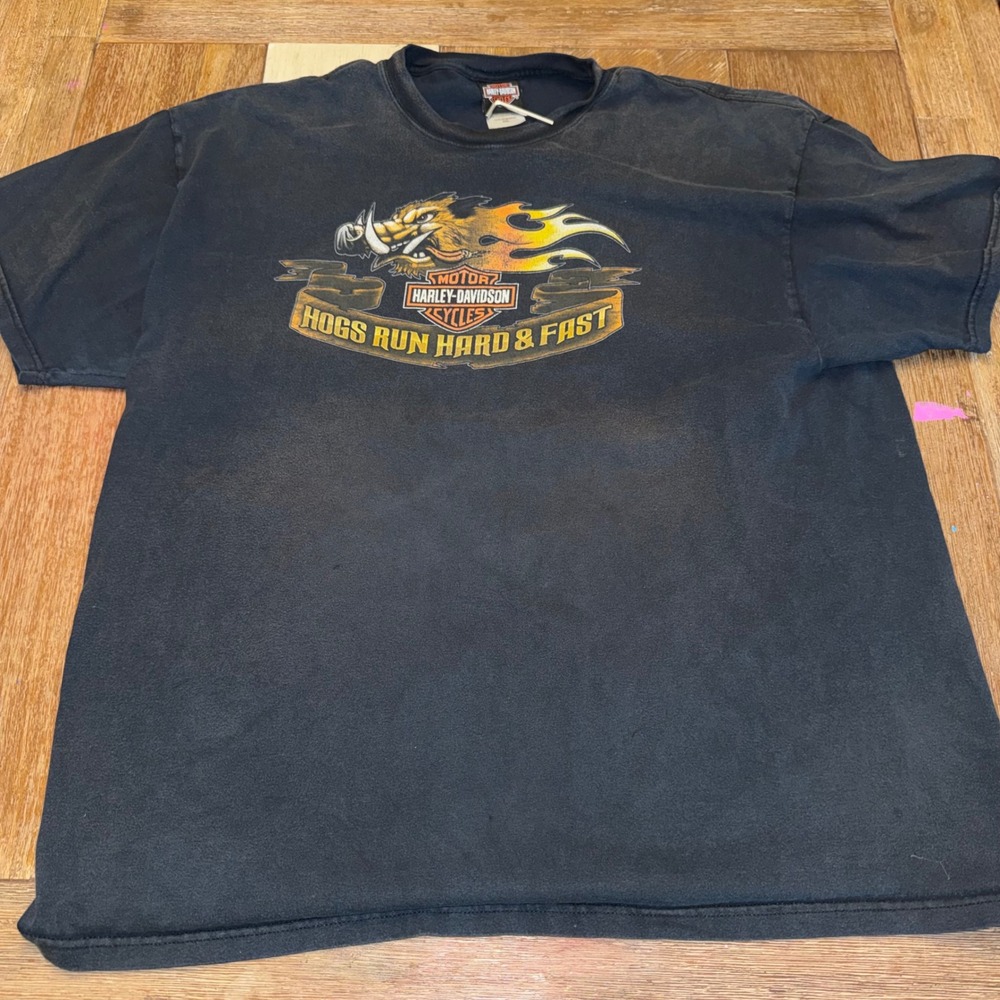 Harley Davidson T-Shirt Mens 2XL Black Good Hogs Run Hard Fast San Diego 2010
